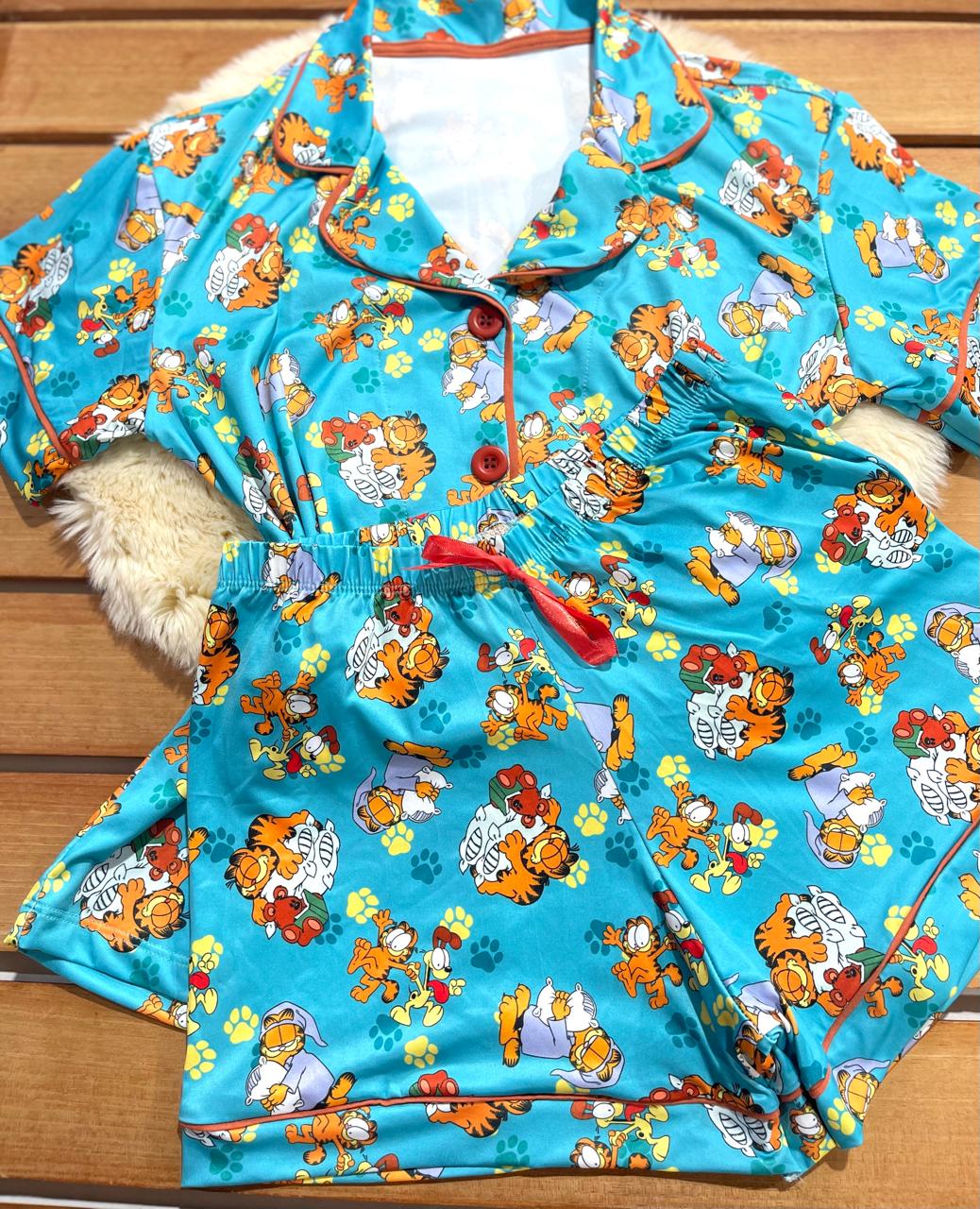 Pijama Americano Garfield curto