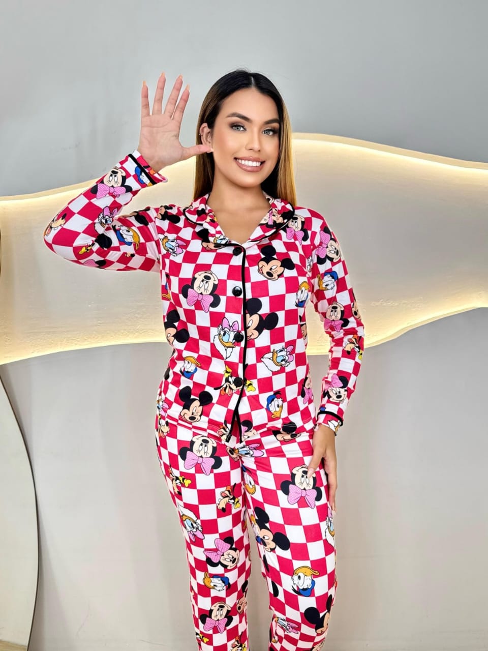 Pijama longo turma Mickey Mouse M