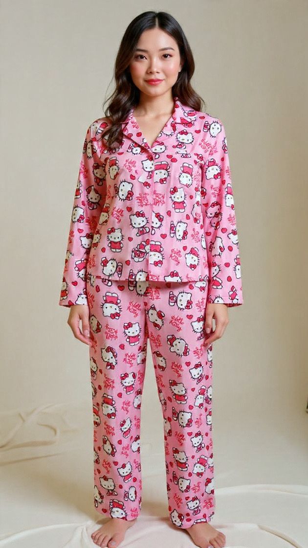 Pijama Americano longo Hello kitty