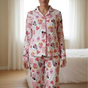 Pijama longo Minnie pipoca