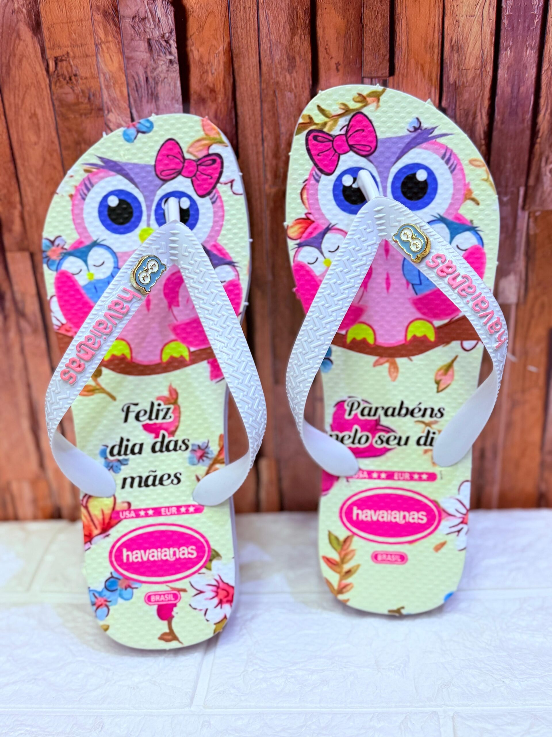 Chinelo Coruja dia das Mães