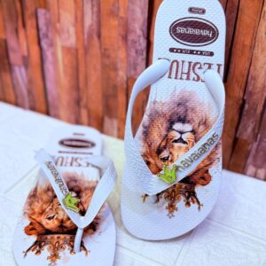 Chinelo Leão marrom Yeshua