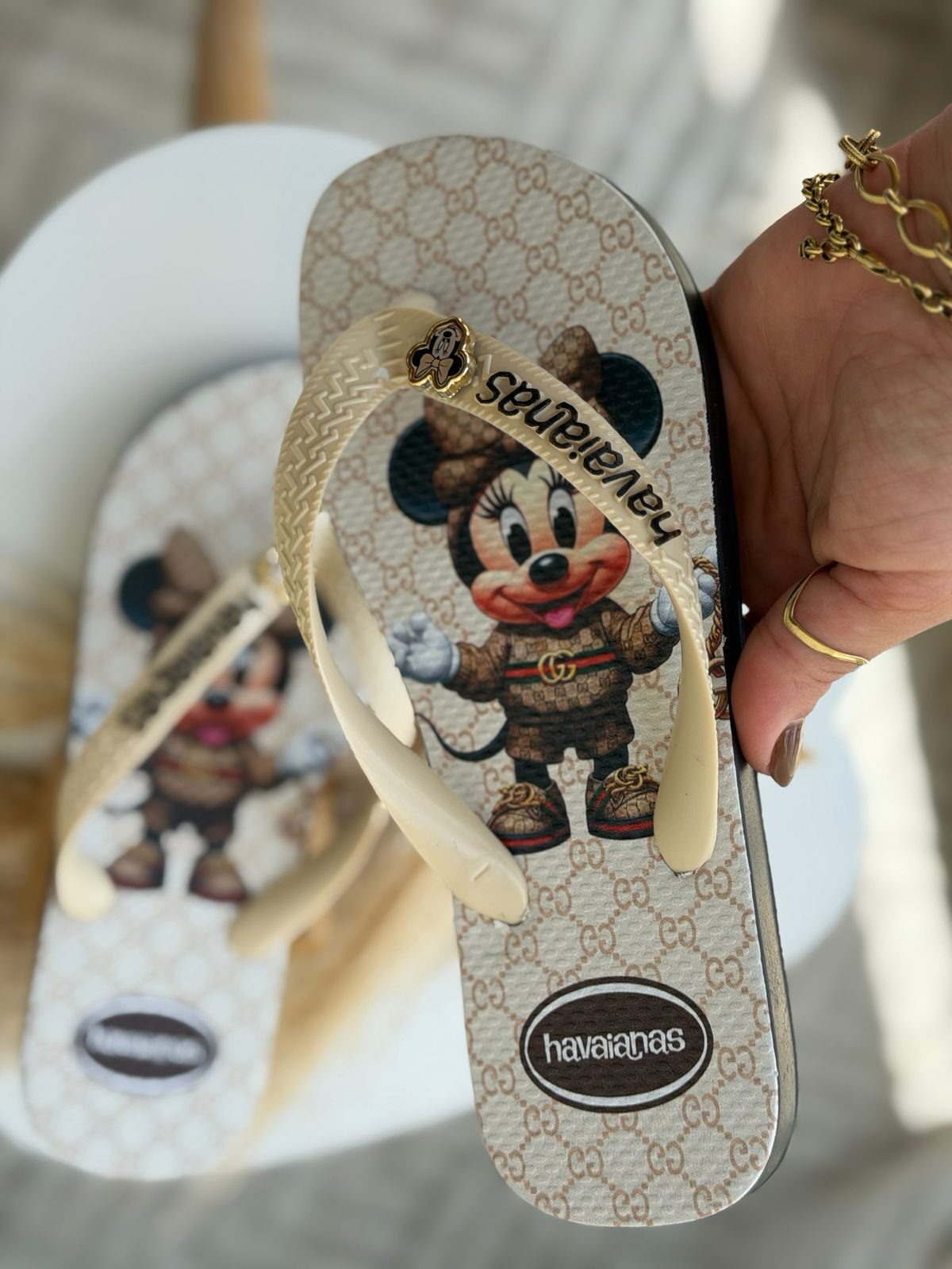 Chinelo Minnie Gucci