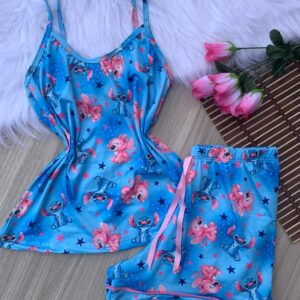 Pijama Alça Curto Lilo Stitch