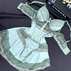 Kit camisola luxo 2 peças GG verde menta