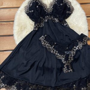 Conjunto Camisola Luxo Preto GG